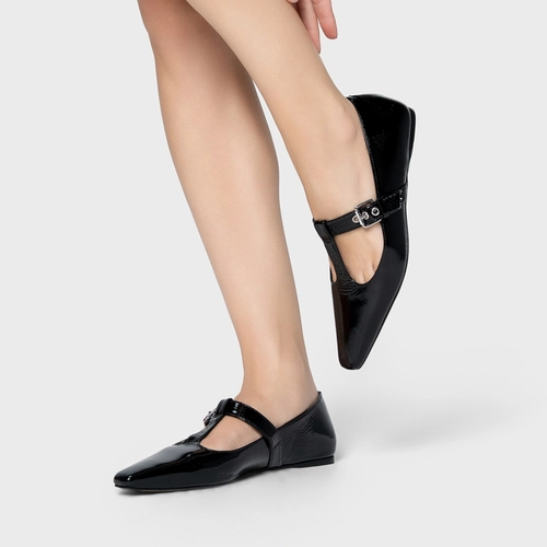 Sapatilha Heritage Couro Verniz Preto