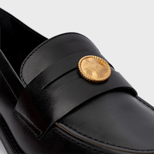 Loafer Coin Couro Preto