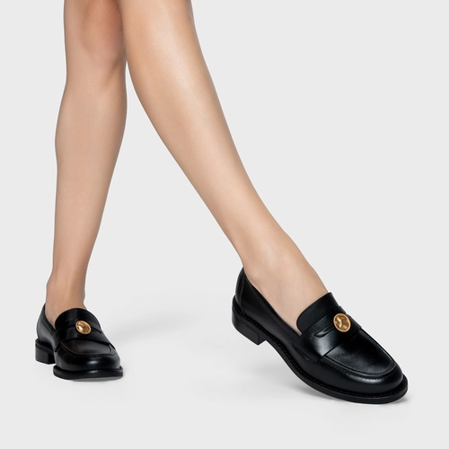 Loafer Coin Couro Preto