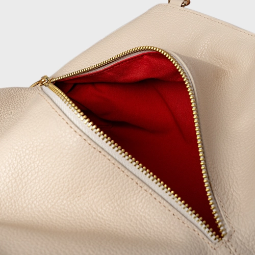 Bolsa Tiffany Média Couro Off White Cotton