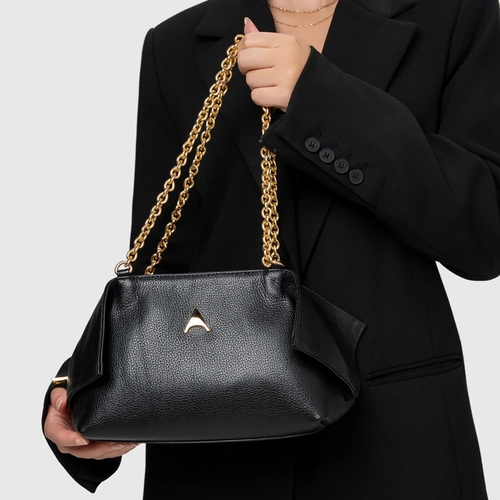 Bolsa Tiffany Média Couro Preto