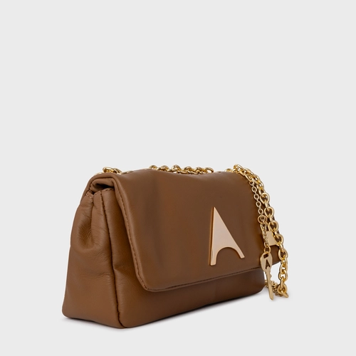 Bolsa Tiracolo Awake Pequena Couro Marrom Saddle
