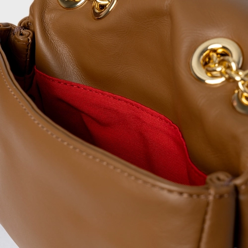 Bolsa Tiracolo Awake Pequena Couro Marrom Saddle