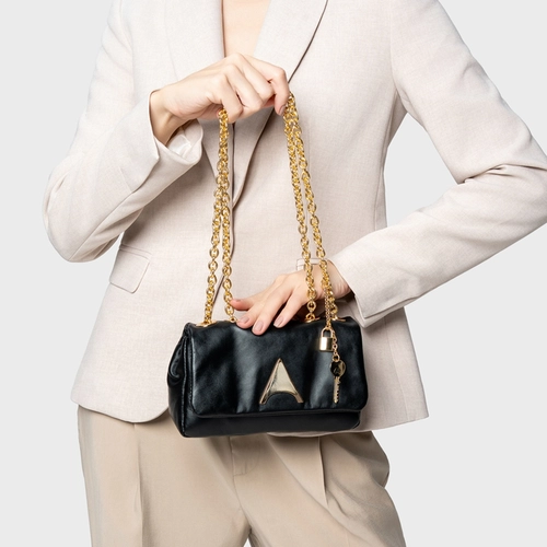 Bolsa Tiracolo Awake Pequena Couro Preto