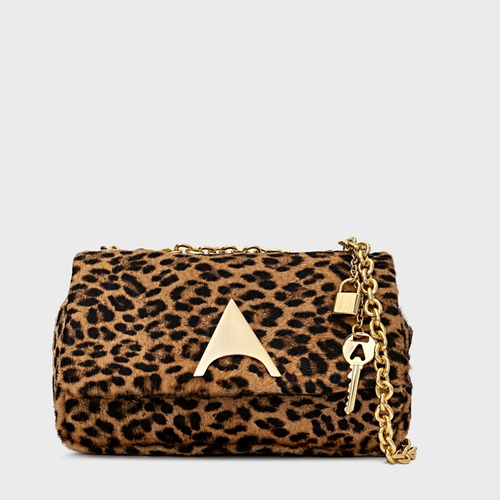 Bolsa Tiracolo Awake Pequena Pelo Animal Print Honey