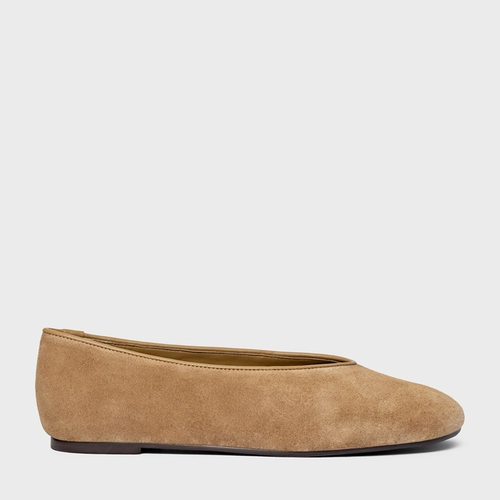 Sapatilha Essential Couro Suede Bege Almond
