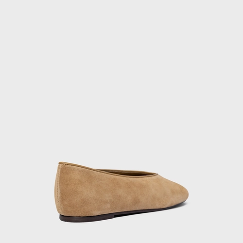 Sapatilha Essential Couro Suede Bege Almond