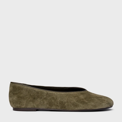Sapatilha Essential Couro Suede Verde Army Green