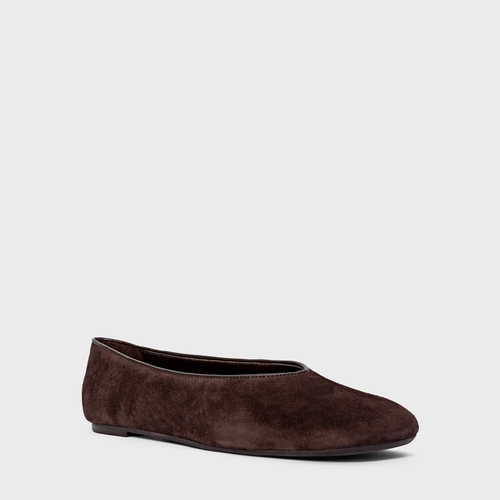 Sapatilha Essential Couro Suede Marrom Ganache