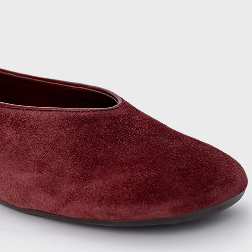 Sapatilha Essential Couro Suede Vinho Mahogany