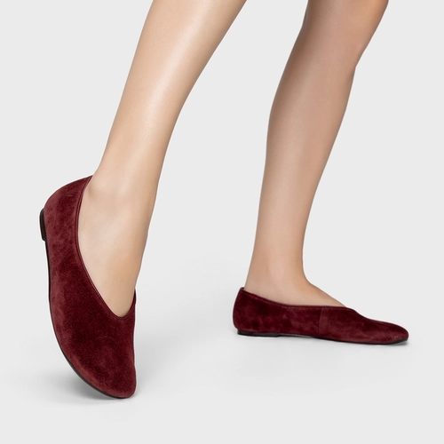 Sapatilha Essential Couro Suede Vinho Mahogany