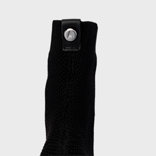 Bota Essential Salto Bloco Knit Preto