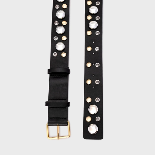 Cinto Mixed Balls Médio Couro Preto