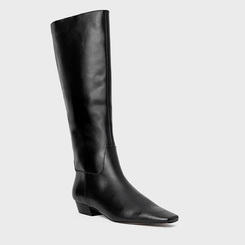 Bota Timeless Cano Alto Couro Preto