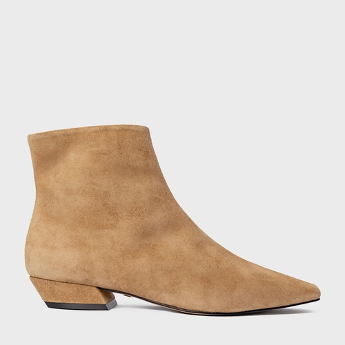 Bota Timeless Couro Suede Bege Almond