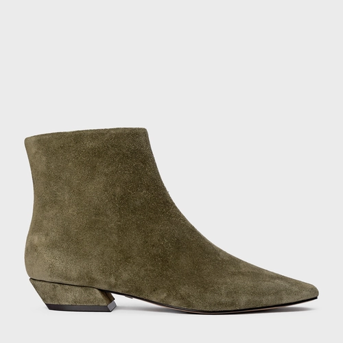 Bota Timeless Couro Suede Verde Army Green