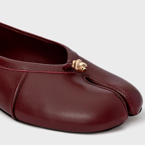 Sapatilha Tabi Couro Vinho Mahogany