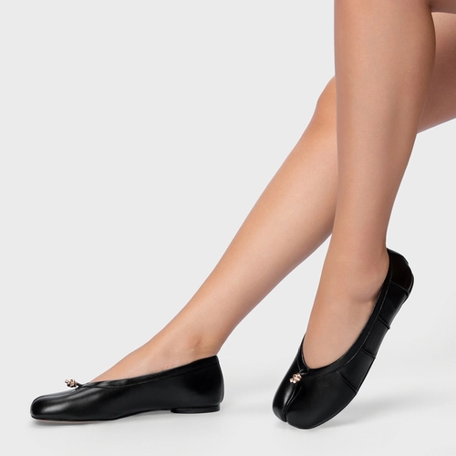 Sapatilha Tabi Couro Preto