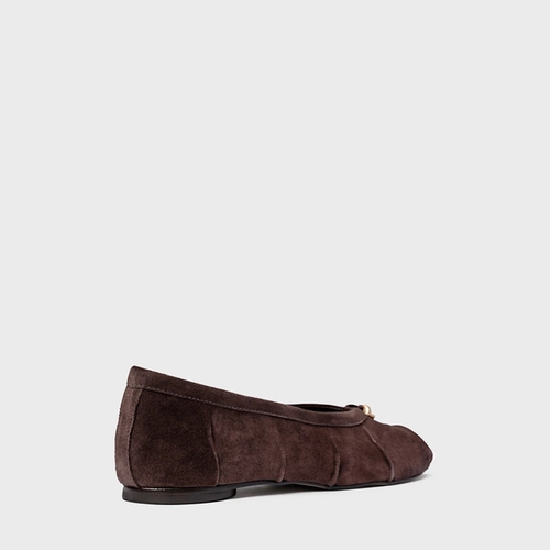 Sapatilha Tabi Couro Suede Marrom Ganache