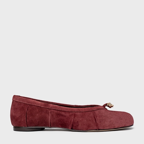 Sapatilha Tabi Couro Suede Vinho Mahogany