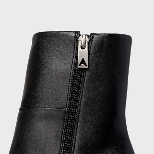 Bota Western Basic Salto Bloco Couro Preto