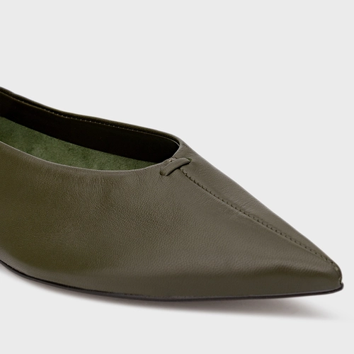 Sapatilha Basic Couro Verde Herb