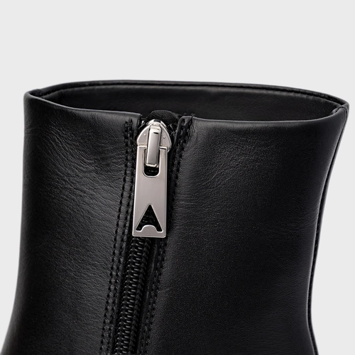 Bota Classic Salto Wave Couro Preto