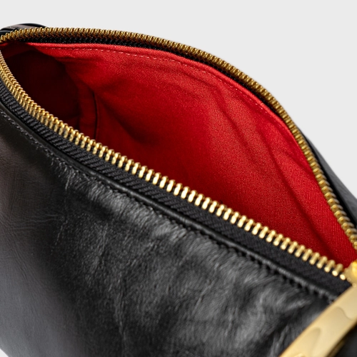 Bolsa Cilindro Ayla Média Couro Preto