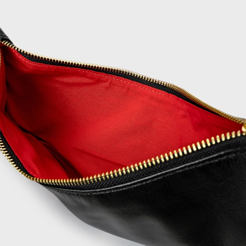 Bolsa Lucky Média Couro Preto