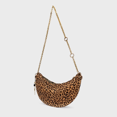 Bolsa Lucky Média Pelo Animal Print Honey