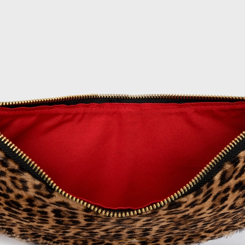 Bolsa Lucky Média Pelo Animal Print Honey