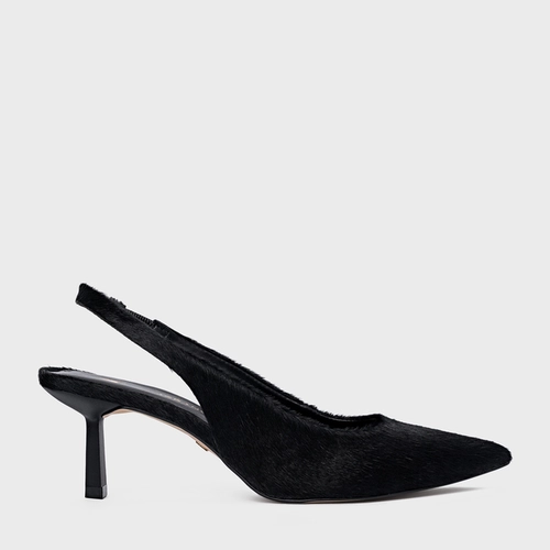 Scarpin Slingback Neutral Pelo Preto