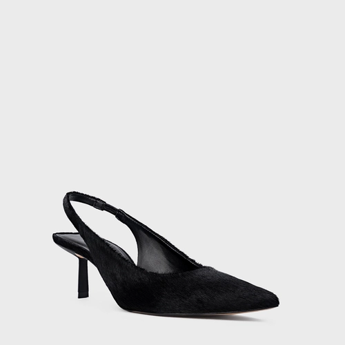 Scarpin Slingback Neutral Pelo Preto