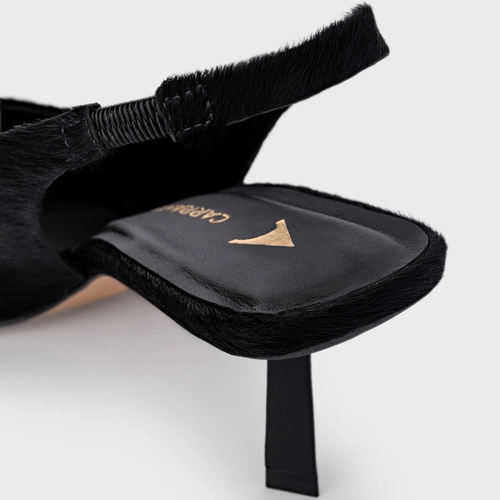 Scarpin Slingback Neutral Pelo Preto