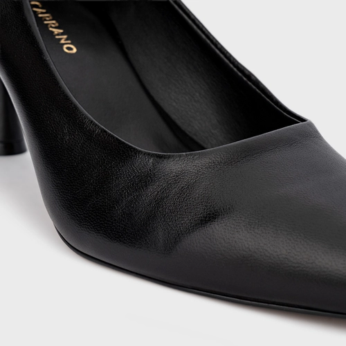 Scarpin Lesley Salto Fino Couro Preto