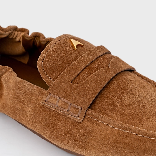 Loafer Ripple Icon Couro Suede Marrom Saddle