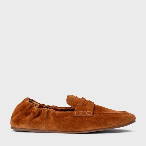Loafer Ripple Icon Couro Suede Marrom Ferrugem