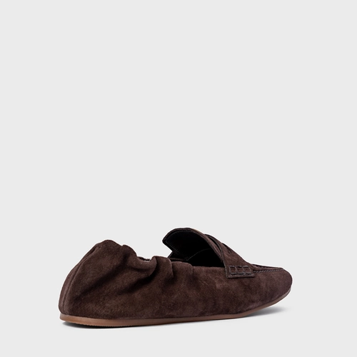 Loafer Ripple Icon Couro Suede Marrom Ganache