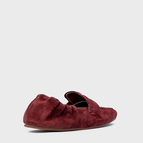 Loafer Ripple Icon Couro Suede Vinho Mahogany