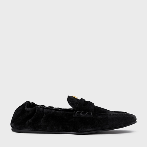 Loafer Ripple Icon Couro Suede Preto