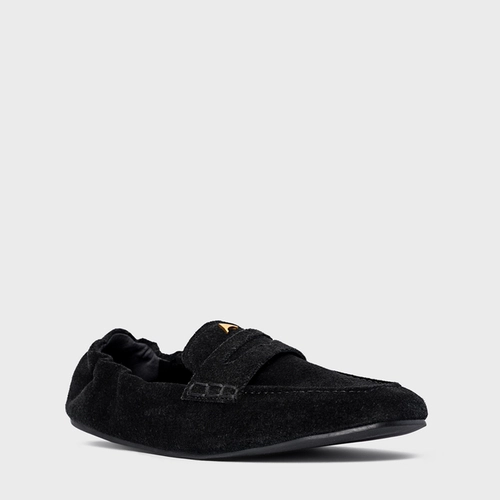 Loafer Ripple Icon Couro Suede Preto