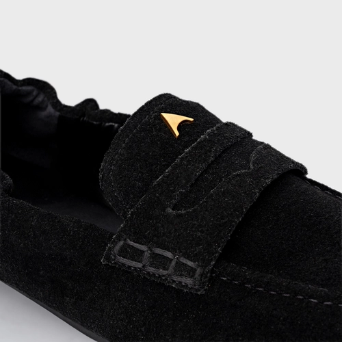 Loafer Ripple Icon Couro Suede Preto