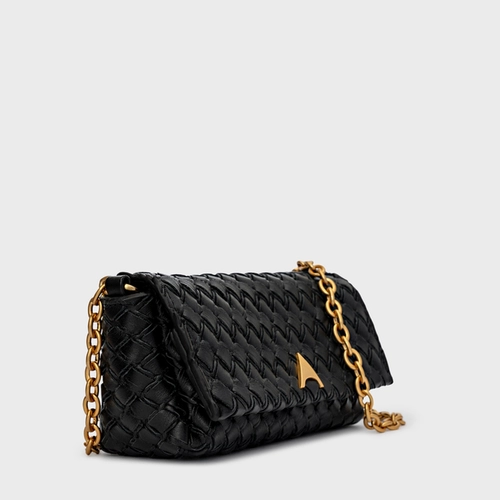 Bolsa Tiracolo Tressê Ciao Pequena Couro Preto