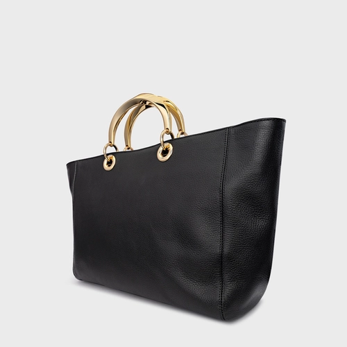 Bolsa Tote Dóris Grande Couro Preto