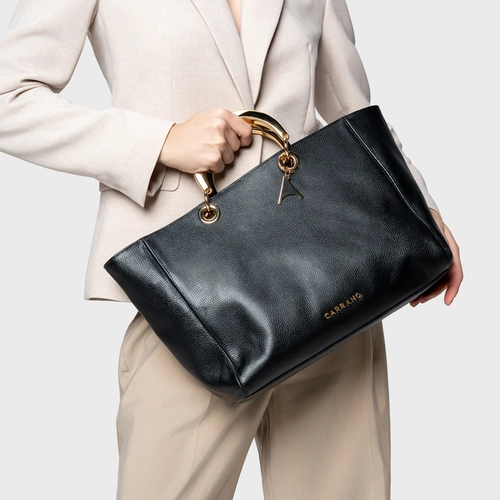 Bolsa Tote Dóris Grande Couro Preto