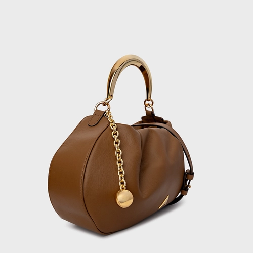 Bolsa Dream Média Couro Marrom Saddle