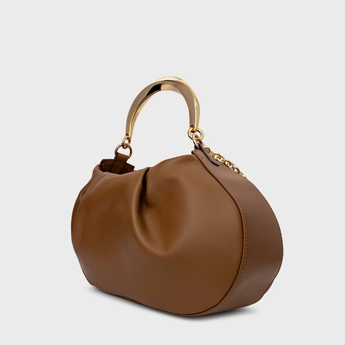 Bolsa Dream Média Couro Marrom Saddle