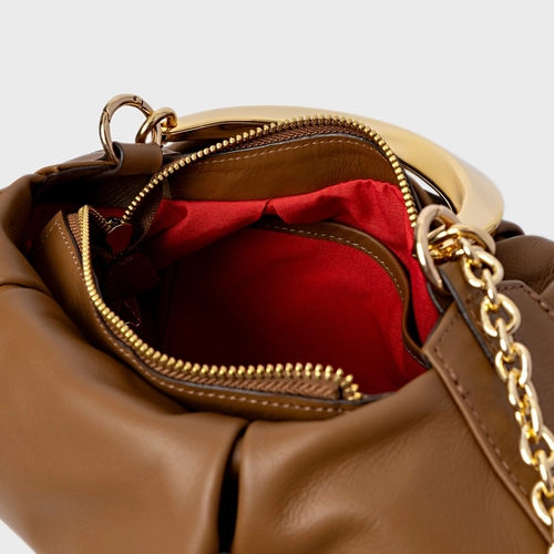 Bolsa Dream Média Couro Marrom Saddle