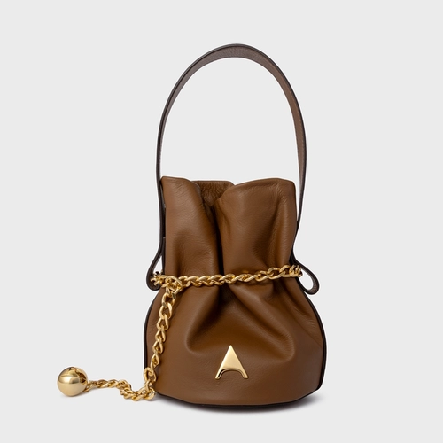 Bolsa Bucket Dream Média Couro Marrom Saddle