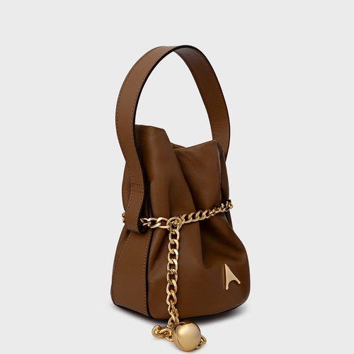 Bolsa Bucket Dream Média Couro Marrom Saddle